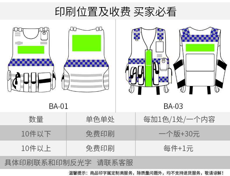 保安用安全马甲反光衣物业安保护卫多功能反光